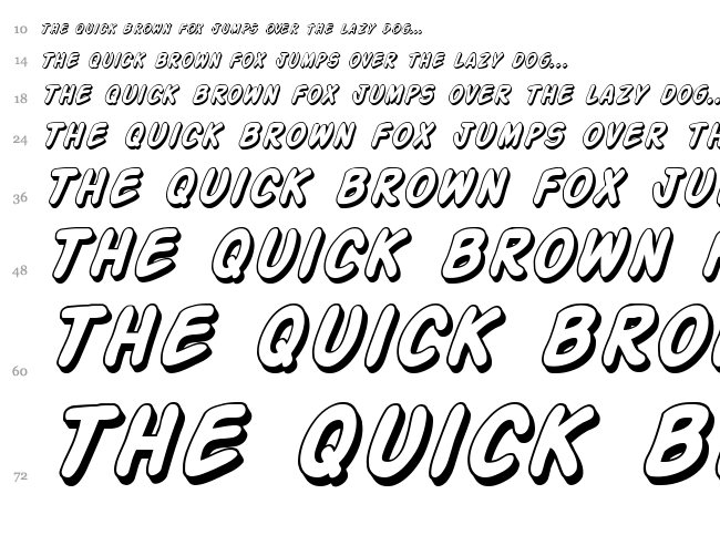 Action Man font waterfall